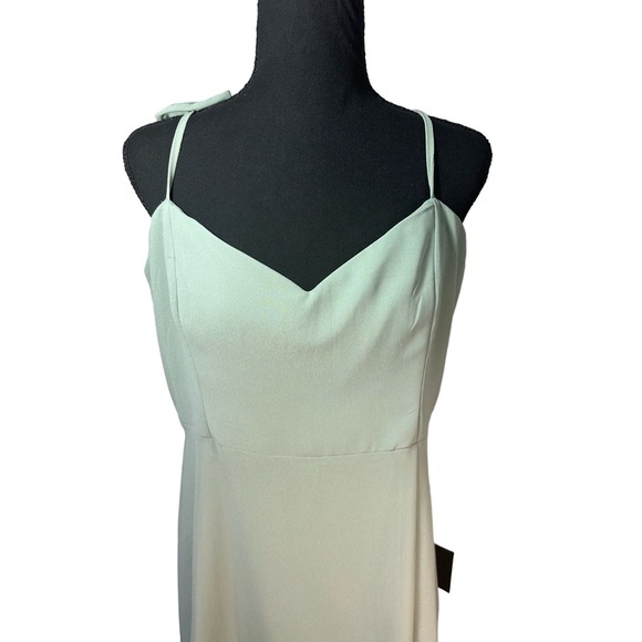 Lulus soft green XL spaghetti strap long formal - Picture 1 of 9